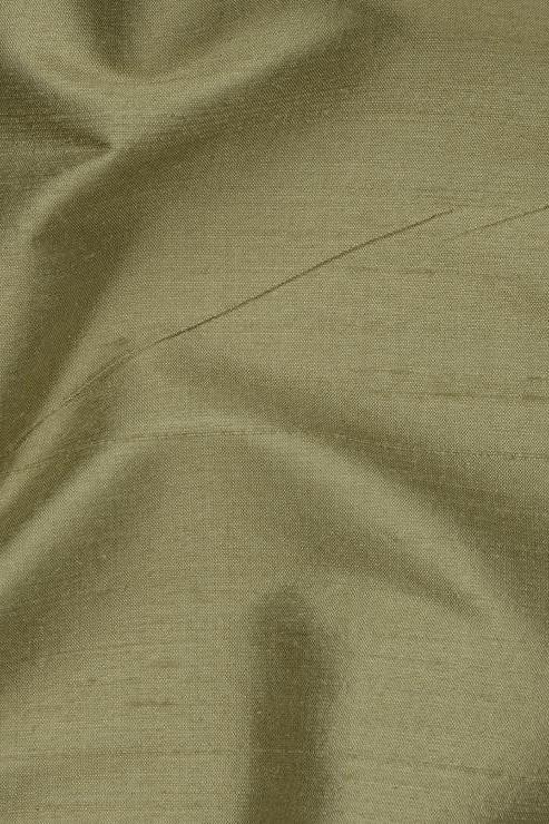 Olive Green Silk Shantung 54 inch Fabric