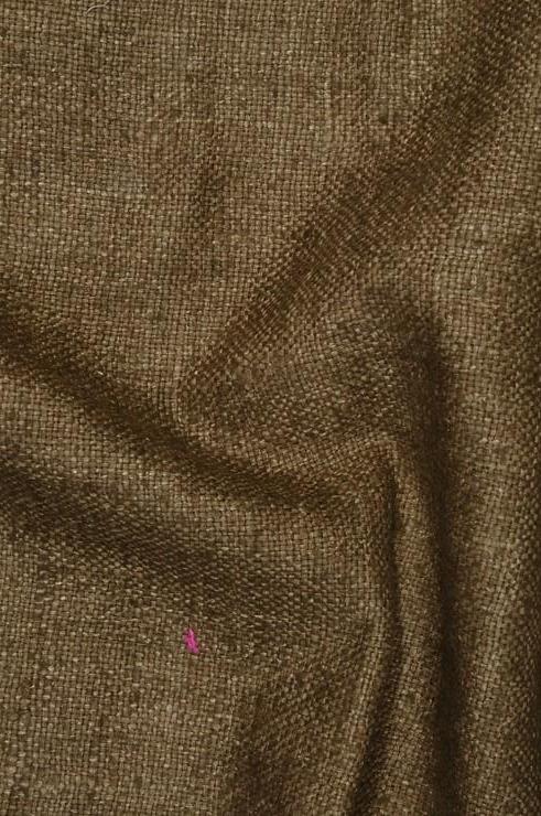 Olive Oil Green Silk Linen (Matka) Fabric