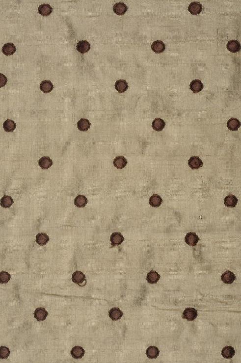 Olive Oil Green Embroidered Dupioni Silk 201 Fabric
