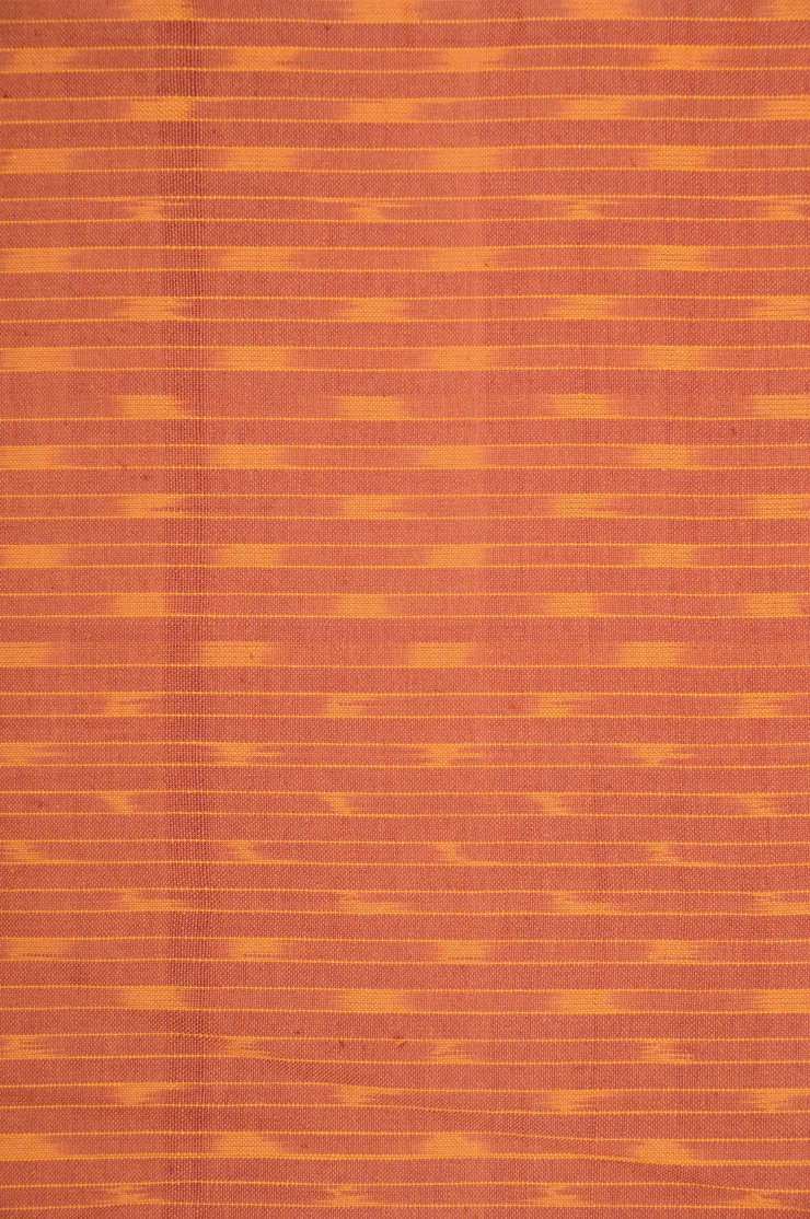 Orange Cotton Ikat 002 Fabric