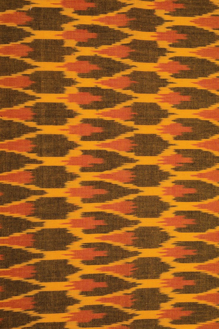 Orange Cotton Ikat 089 Fabric