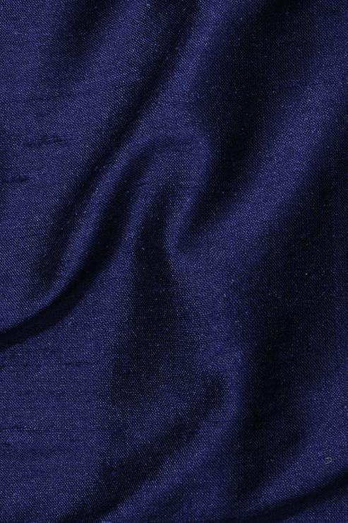 Peacoat Blue Silk Shantung 54 inch Fabric