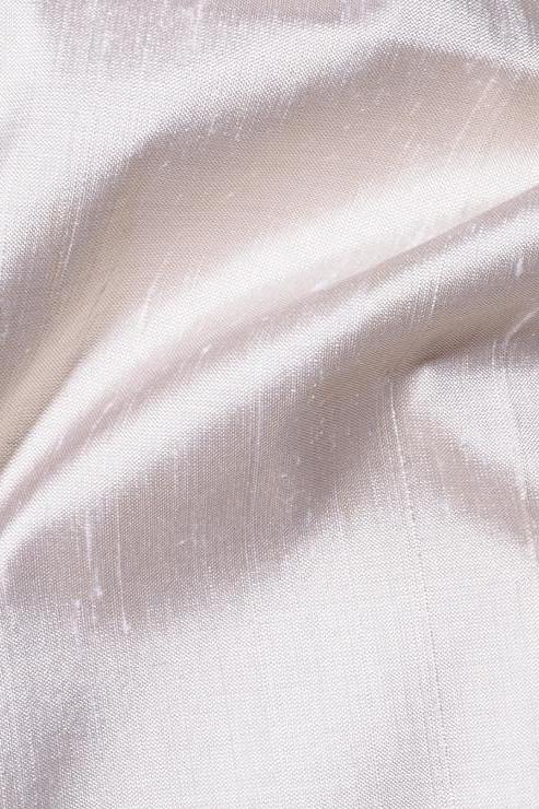 Pearl White Silk Shantung 44 inch Fabric