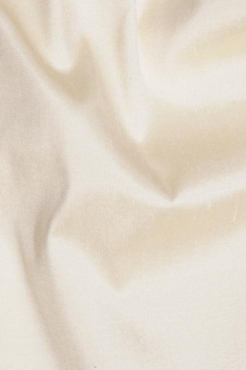 Pearled Ivory Silk Shantung 54 inch Fabric