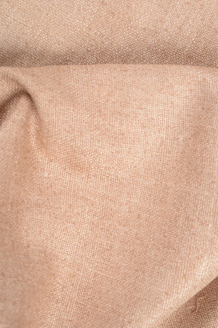 Pecan Brown Silk Linen (Matka) Fabric