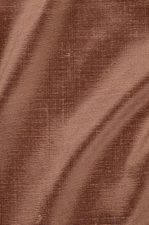 Pecan Brown Silk Shantung 54 inch Fabric