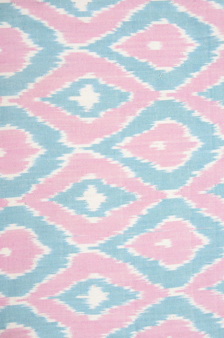 Pink Icing Cotton Ikat 128 Fabric