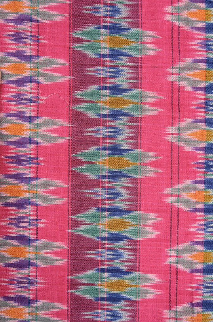 Pink Cotton Ikat 17 Fabric