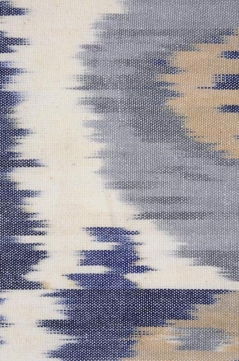 Purple Navy Cotton Ikat 043 Fabric