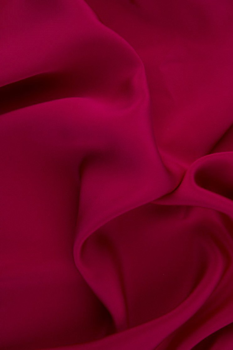 Raspberry Silk 4-Ply Crepe Fabric