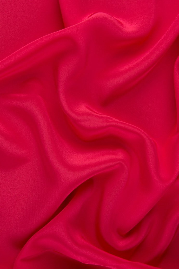 Raspberry Silk Crepe de Chine Fabric