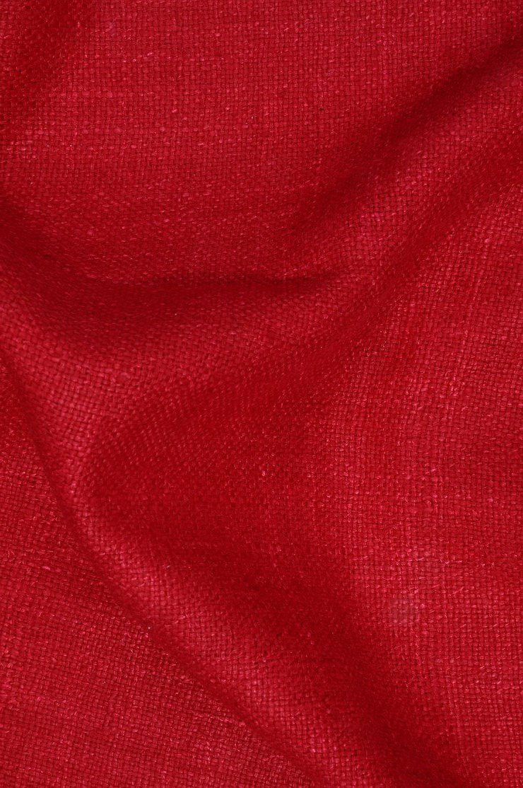 Red Silk Linen (Matka) Fabric