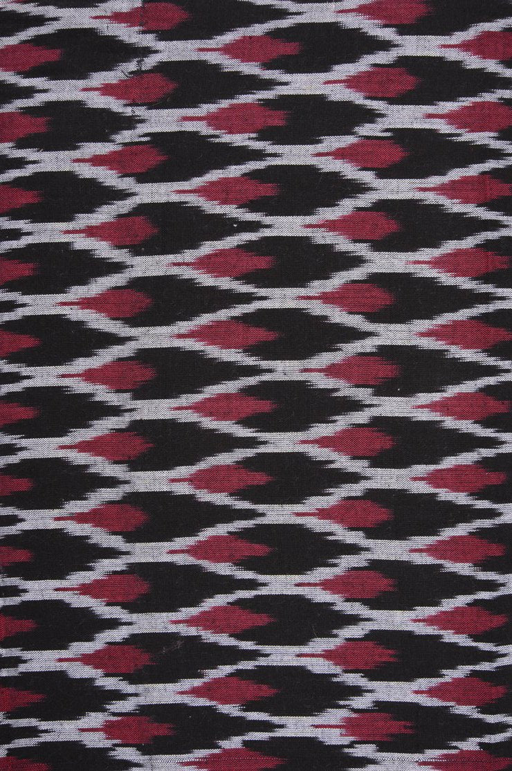 Red/Black Cotton Ikat 038 Fabric