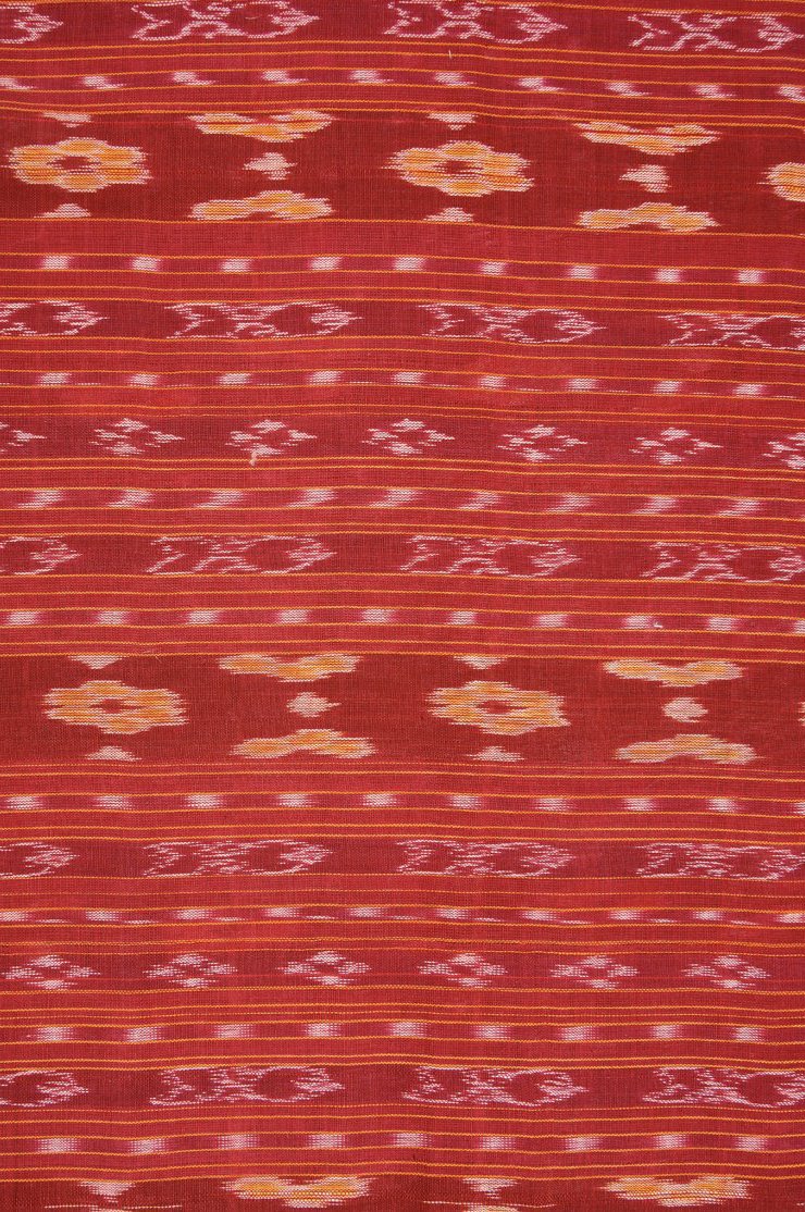 Red Cotton Ikat 137 Fabric