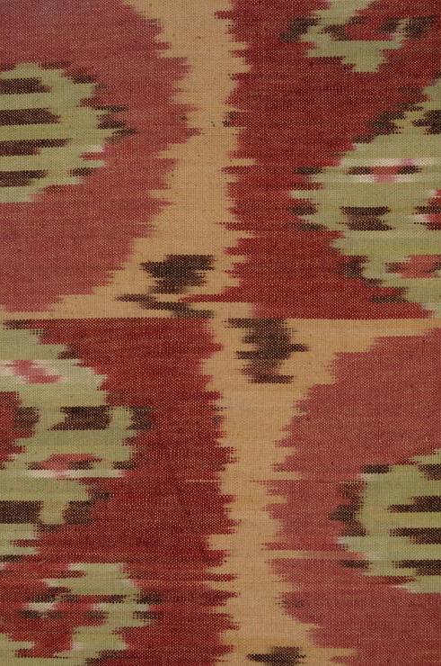 Rose Brown Cotton Ikat 043 Fabric