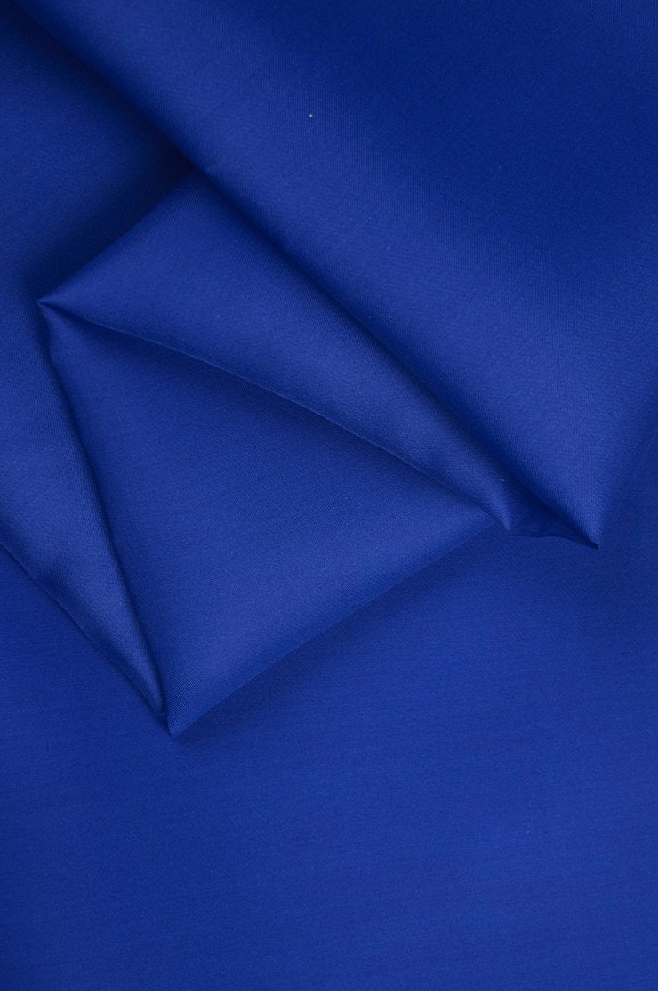 Royal Blue Silk Satin Face Organza Fabric