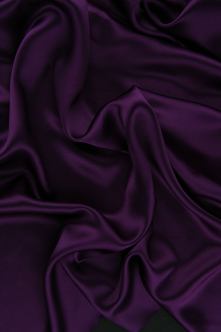 Royal Purple Charmeuse Silk Fabric