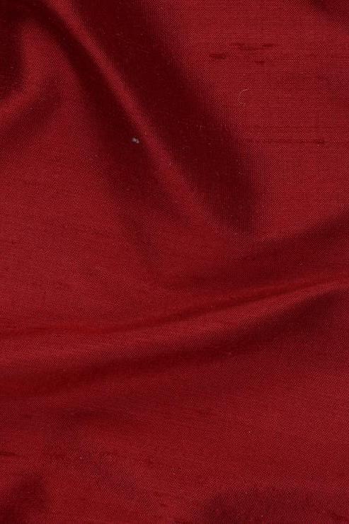 Ruby Red Silk Shantung 54 inch Fabric