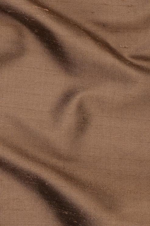 Russet Brown Silk Shantung 54 inch Fabric