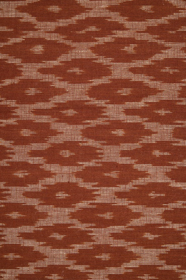 Rust Cotton Ikat 040 Fabric