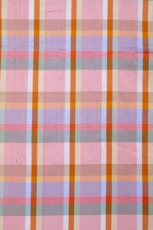 Light Pink Madras Plaid Silk Shantung 76 Fabric