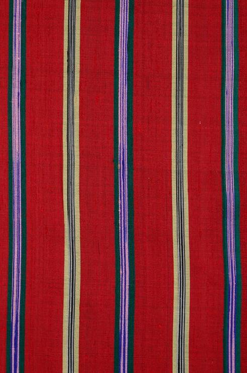Red Striped Silk Shantung 14 Fabric