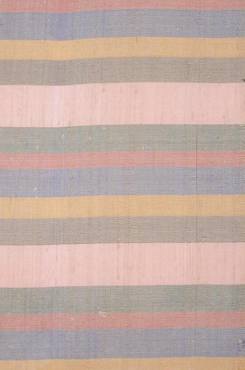 Peach Striped Silk Shantung 29 Fabric