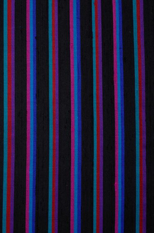 Black Striped Silk Shantung 43 Fabric