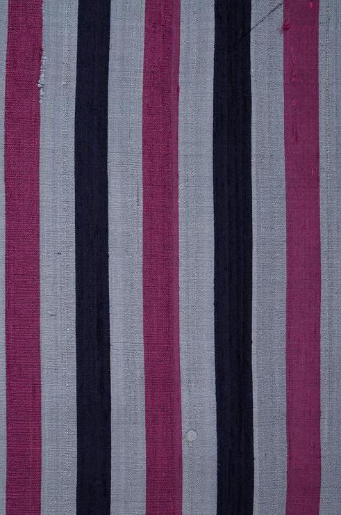 Purple Silver Striped Silk Shantung 56 Fabric