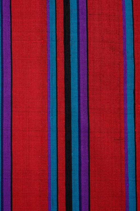 Red Striped Silk Shantung 68 Fabric