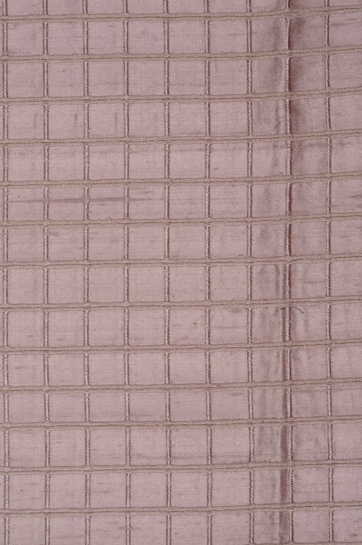 Shaded Lilac Pink Silk Shantung Windowpane 44 inch Fabric