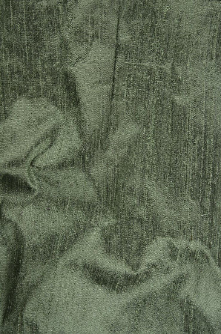 Shale Green Dupioni Silk Fabric