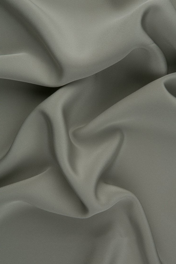 Silver Silk 4-Ply Crepe Fabric