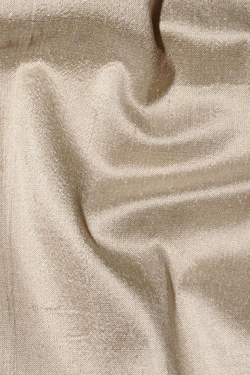 Silver Mink Silk Shantung 44 inch Fabric