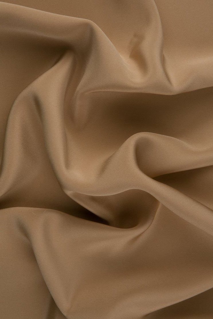 Soft Peach Silk 4-Ply Crepe Fabric