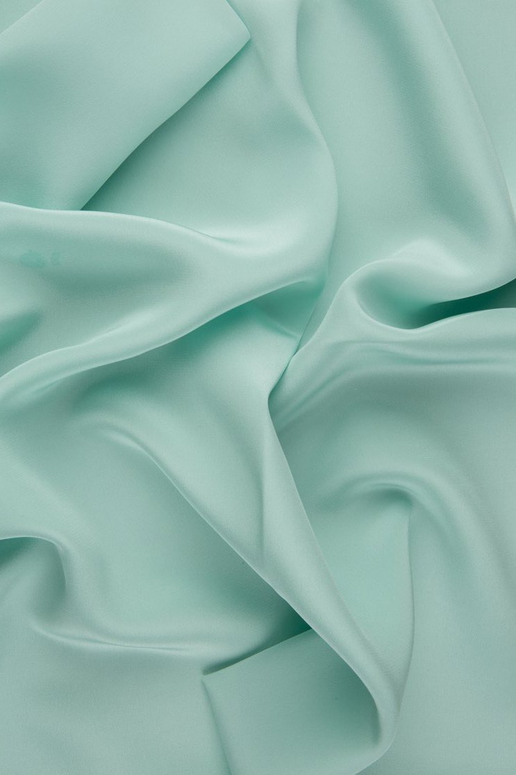 Soothing Sea Silk Crepe de Chine Fabric