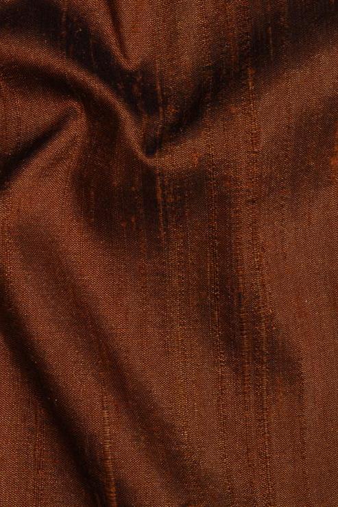 Caramel Brown Silk Shantung 54 inch Fabric