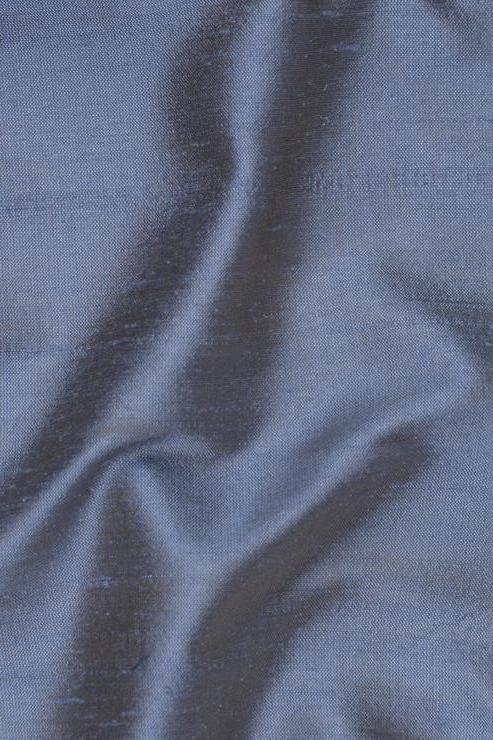 Stone Blue Silk Shantung 54 inch Fabric