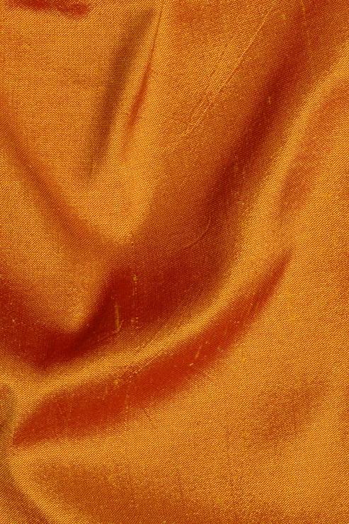 Sunset Orange Silk Shantung 54 inch Fabric