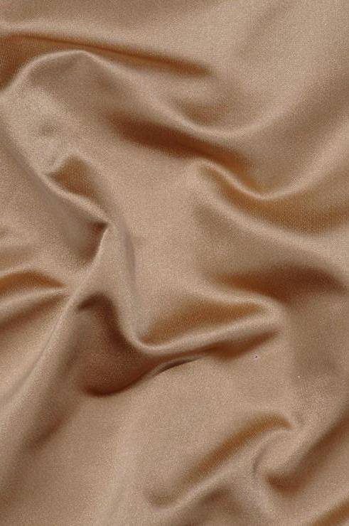 Tan Beige Silk Duchess Satin Fabric