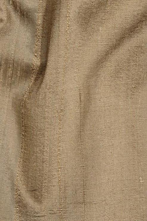 Tarnished Gold Silk Shantung 54 inch Fabric