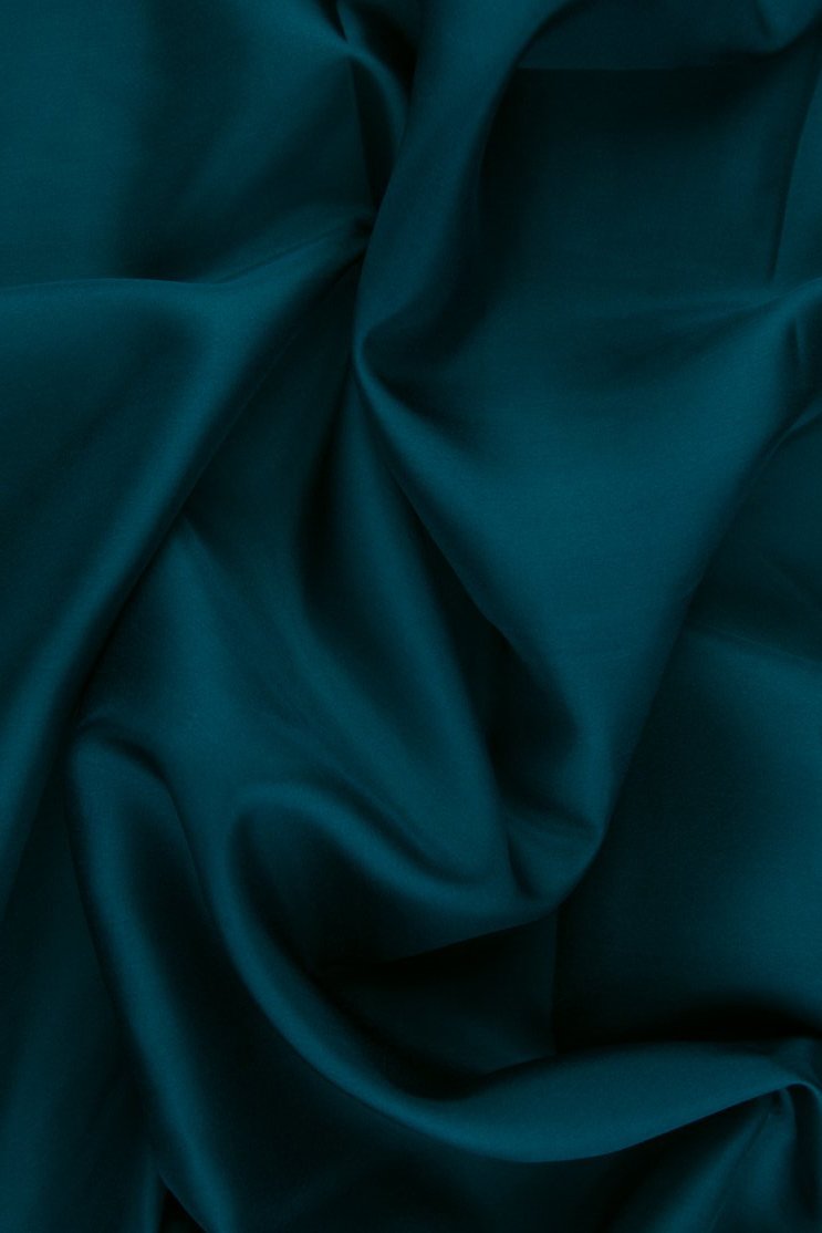 Teal Habotai Silk Fabric