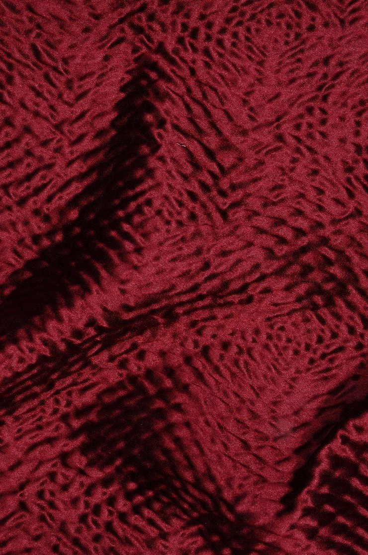 Tibetan Red Hammered Satin Fabric