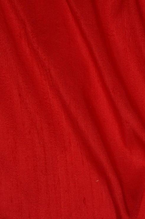 Tomato Red Dupioni Silk Fabric