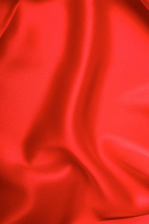 Tomato Red Charmeuse Silk Fabric