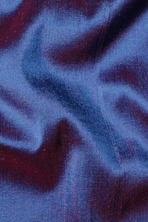 True Blue Silk Shantung 44 inch Fabric