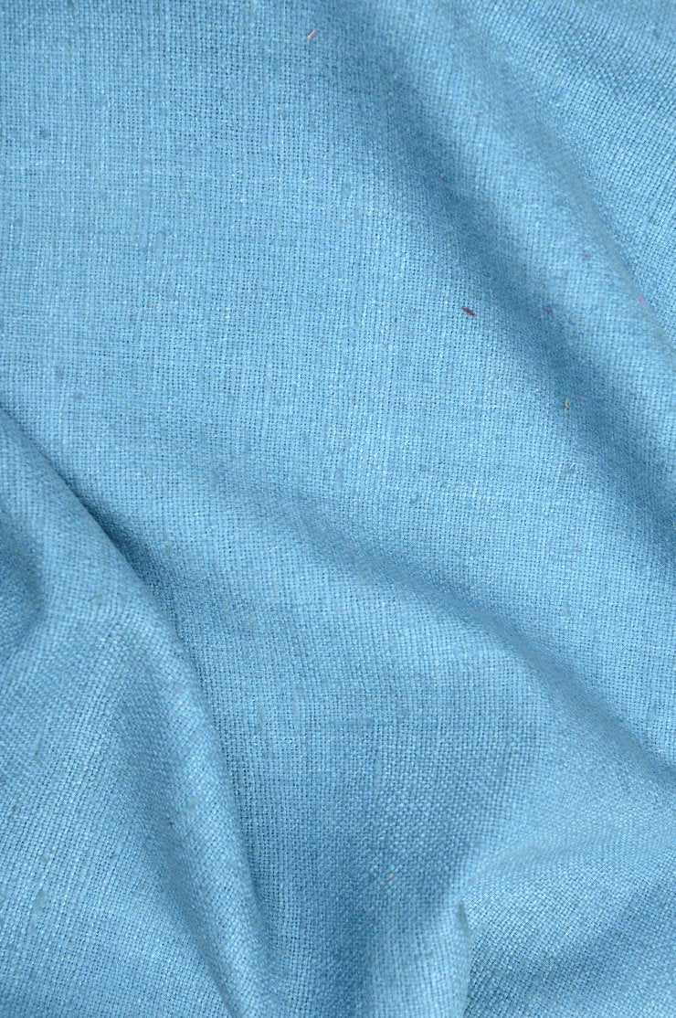 Turquoise Silk Linen (Matka) Fabric