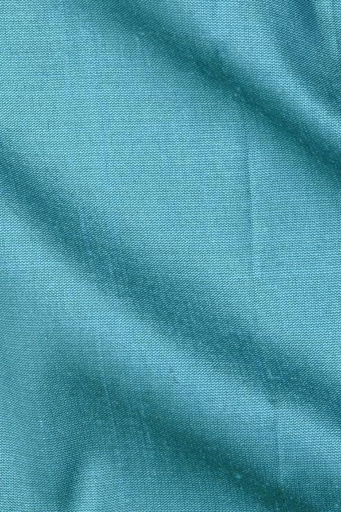 Turquoise Blue Silk Shantung 54 inch Fabric