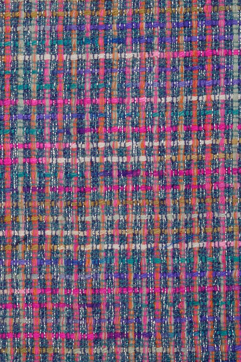 Purple Blue Silk Tweed 4 Fabric