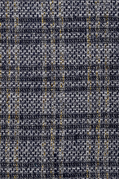 Navy Silk Tweed 23 Fabric